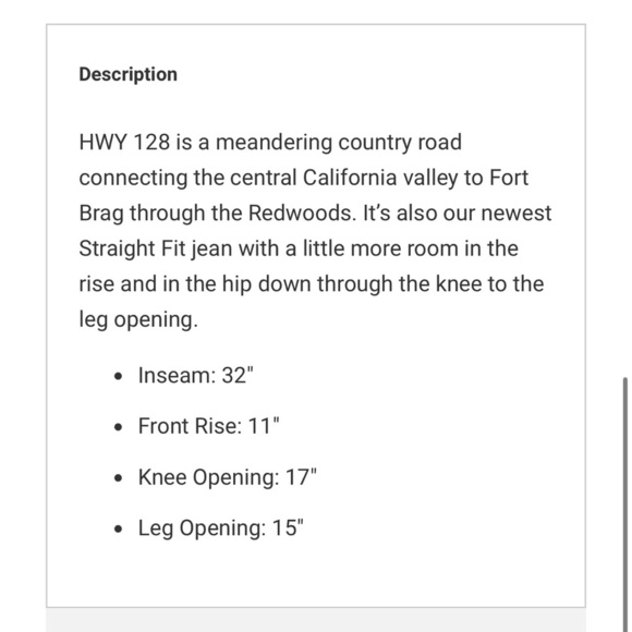 ROARK Men’s HWY 128 Dark Wash Straight Leg Jeans NWOT size 32 - Picture 13 of 13